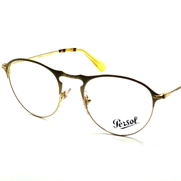NEW AUTHENTIC PERSOL 7092-V 1069 Matte Gold Men Eyeglasses 50mm 19 145 - Picture 1 of 8